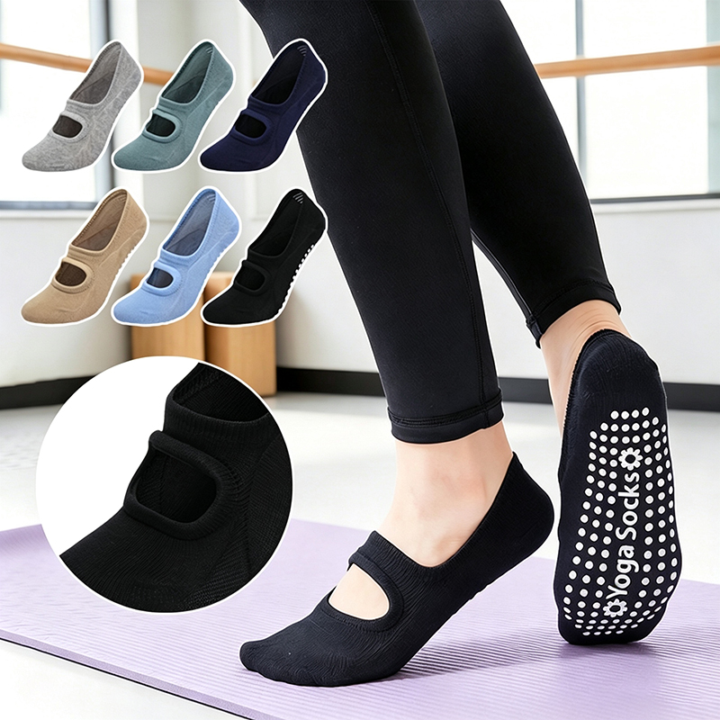 Pilate Yoga Workout - Kaus Kaki Yoga Wanita Anti-Selip Tanpa